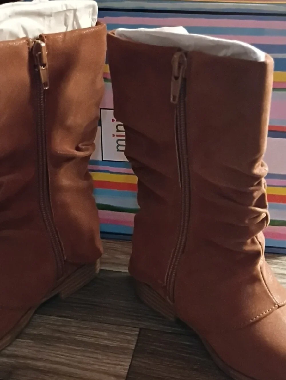 Classic Slouchy Ankle Booties in Cognac Brown